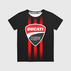 Футболка детская DUCATI CARBON LOGO ITALY CONCERN, цвет: 3D-принт