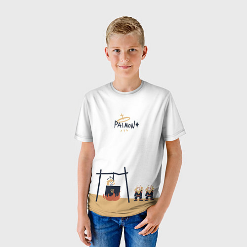 Детская футболка ПАЙМОН И ХИЛИЧУРЛЫ / 3D-принт – фото 3