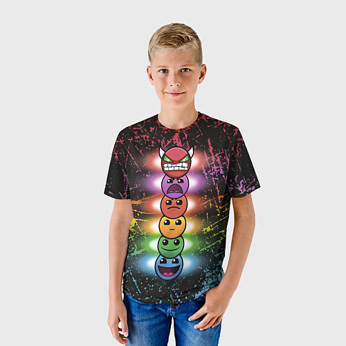 Детская футболка Geometry Dash Levels / 3D-принт – фото 3