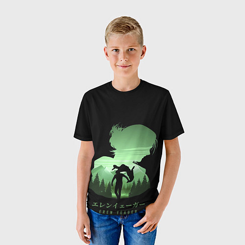 Детская футболка Атака титанов 4 Эрен / 3D-принт – фото 3