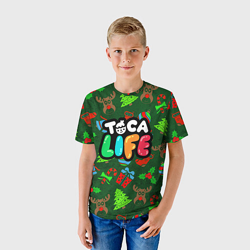 Детская футболка Toca Boca New Year / 3D-принт – фото 3
