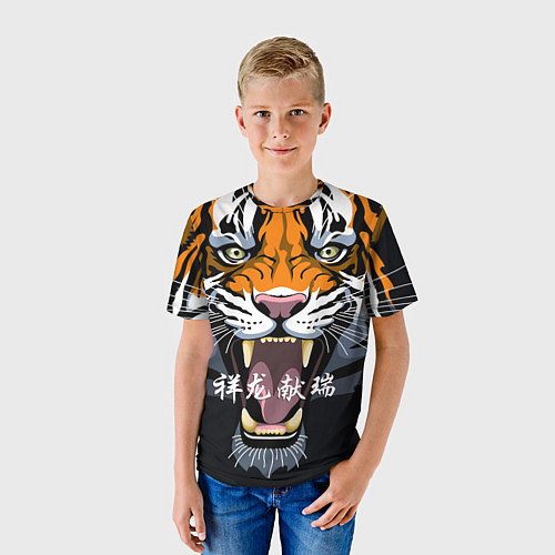 Детская футболка С Новым 2022 годом! Тигр / 3D-принт – фото 3