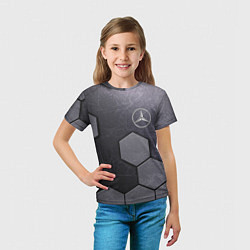 Футболка детская Mercedes-Benz vanguard pattern, цвет: 3D-принт — фото 2