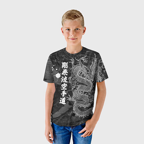 Детская футболка Токийский Дракон Иероглифы Dragon Japan / 3D-принт – фото 3