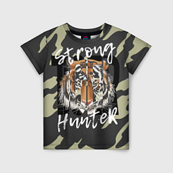 Футболка детская Strong tiger, цвет: 3D-принт