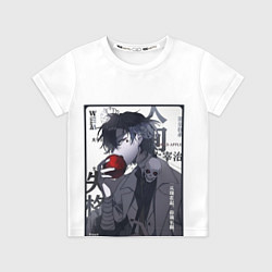 Футболка детская Dazai Дадзай Осаму ест яблоко, цвет: 3D-принт