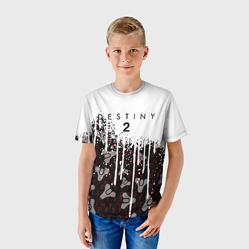 Детская футболка Destiny Подтеки красок / 3D-принт – фото 3