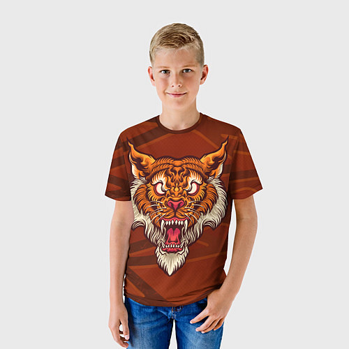Детская футболка Тигр Evil / 3D-принт – фото 3