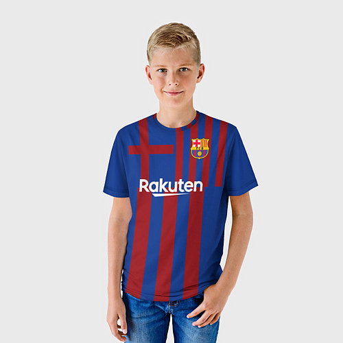 Детская футболка Barcelona Pique 3 / 3D-принт – фото 3