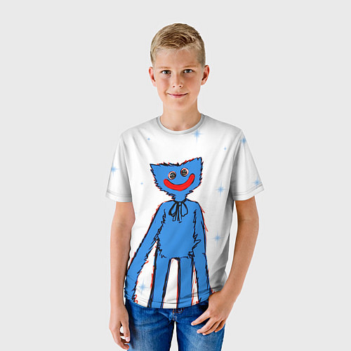 Детская футболка POPPY PLAYTIME - ХАГГИ ВАГГИ ЗВЕЗДОЧКИ / 3D-принт – фото 3