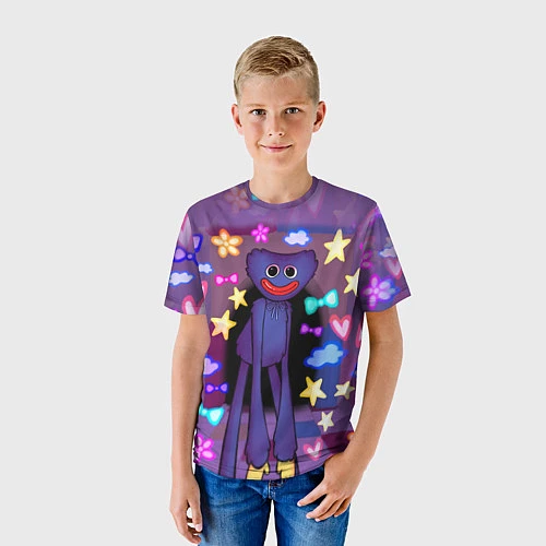 Детская футболка POPPY PLAYTIME - МИЛЫЙ ХАГГИ ВАГГИ / 3D-принт – фото 3