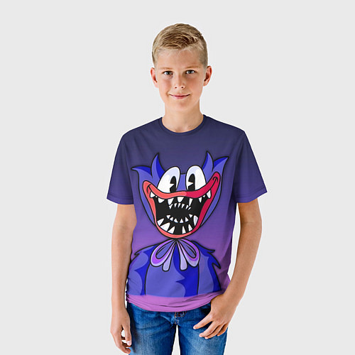 Детская футболка POPPY PLAYTIME - УЛЫБКА ХАГГИ ВАГГИ / 3D-принт – фото 3