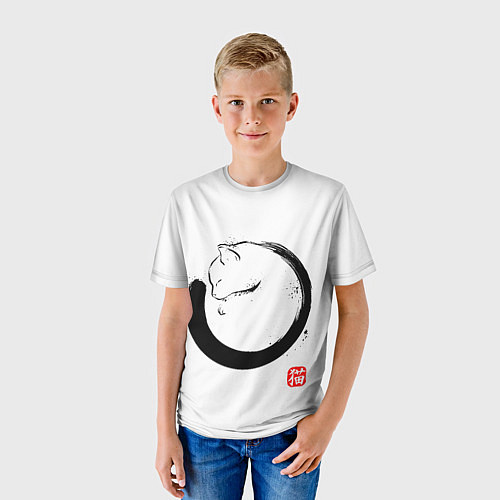Детская футболка Котик на тебе спит / 3D-принт – фото 3