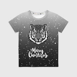 Футболка детская Merry Christmas Год Тигра 2022, цвет: 3D-принт