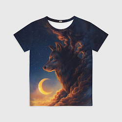 Футболка детская Ночной Волк Night Wolf, цвет: 3D-принт