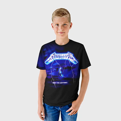 Детская футболка Ride the Lightning - Metallica / 3D-принт – фото 3