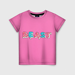 Футболка детская Mr Beast Donut Pink edition, цвет: 3D-принт