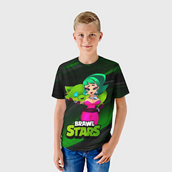 Футболка детская LOLA BRAWLSTARS dark green, цвет: 3D-принт — фото 2