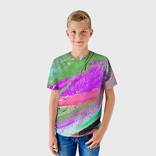 Детская футболка Красочный взрыв / 3D-принт – фото 3