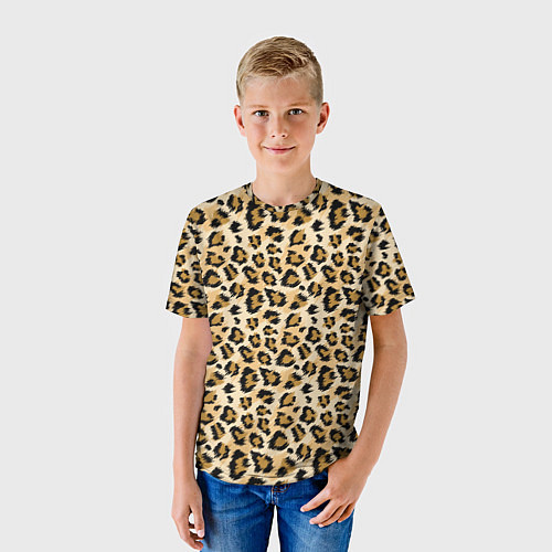 Детская футболка Пятна Дикого Леопарда / 3D-принт – фото 3