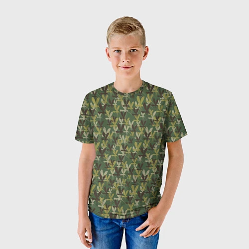 Детская футболка Комары камуфляж / 3D-принт – фото 3