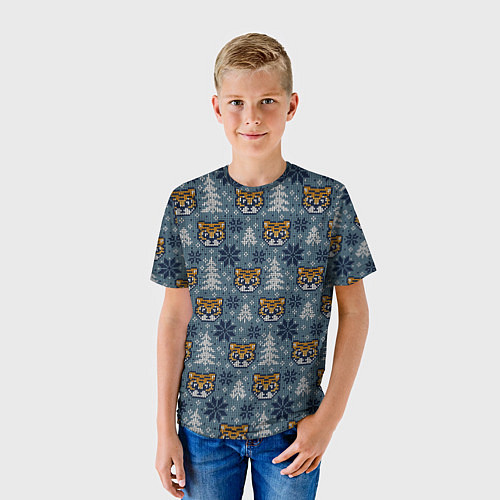 Детская футболка Пиксельный новый 2022 год / 3D-принт – фото 3