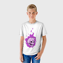 Футболка детская Череп Scary Demon парный, цвет: 3D-принт — фото 2