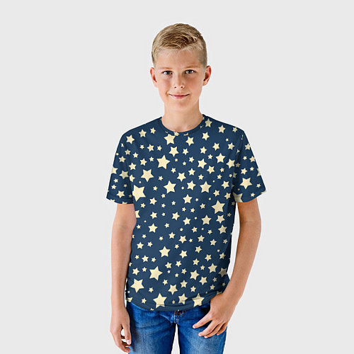 Детская футболка Желтые звездочки / 3D-принт – фото 3