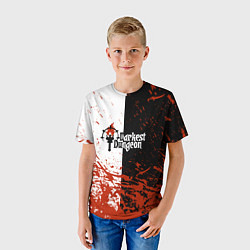 Футболка детская Darkest Dungeon DD Black White Logo, цвет: 3D-принт — фото 2