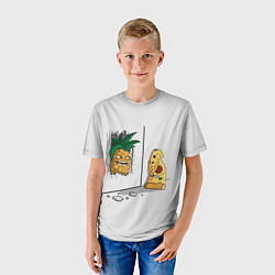 Футболка детская HERES PINEAPPLE!, цвет: 3D-принт — фото 2