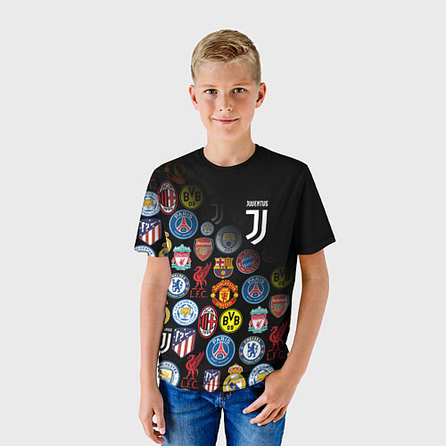 Детская футболка JUVENTUS LOGOBOMBING SPORT / 3D-принт – фото 3