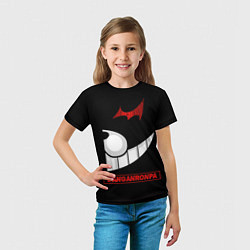Футболка детская Черная половина Монокума - Danganronpa, цвет: 3D-принт — фото 2