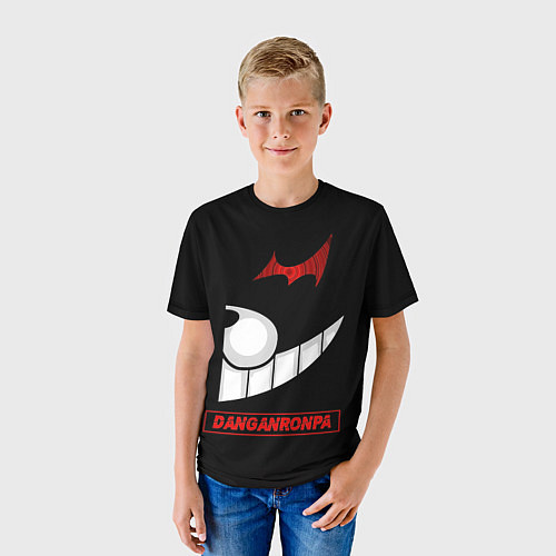 Детская футболка Черная половина Монокума - Danganronpa / 3D-принт – фото 3