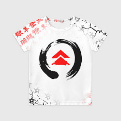 Футболка детская ПРИЗРАК ЦУСИМЫ ЭМБЛЕМА GHOST OF TSUSHIMA, цвет: 3D-принт