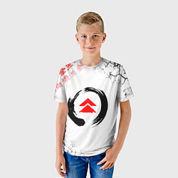 Футболка детская ПРИЗРАК ЦУСИМЫ ЭМБЛЕМА GHOST OF TSUSHIMA, цвет: 3D-принт — фото 2