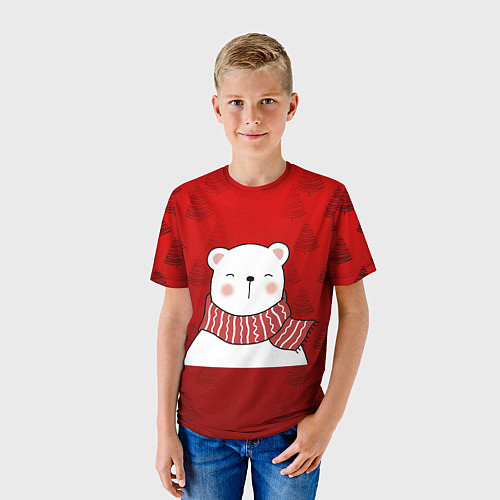 Детская футболка МЕДВЕЖОНОК УМКА БЕЛЫЙ МИШКА / 3D-принт – фото 3