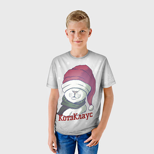 Детская футболка КотэКлаус / 3D-принт – фото 3