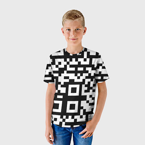 Детская футболка Qr codeкуаркод / 3D-принт – фото 3