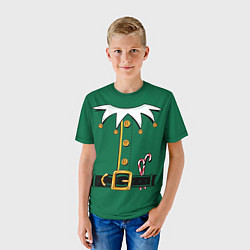Футболка детская Christmas Elf Outfit, цвет: 3D-принт — фото 2