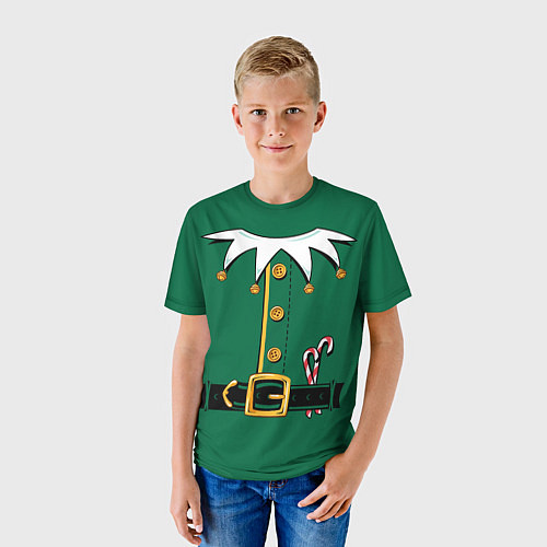 Детская футболка Christmas Elf Outfit / 3D-принт – фото 3