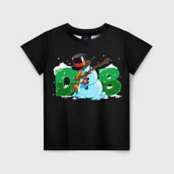 Футболка детская Classic Dab SnowMan, цвет: 3D-принт