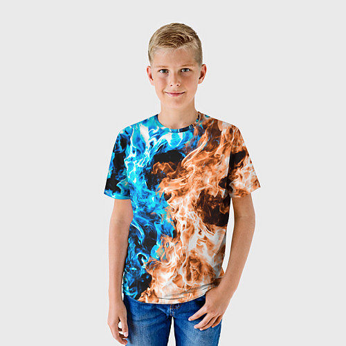 Детская футболка Огненное пламя / 3D-принт – фото 3