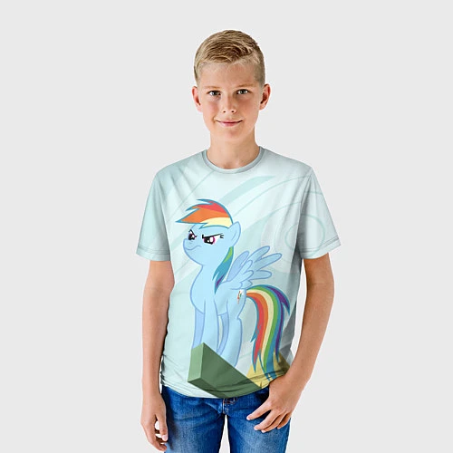 Детская футболка Радуга Дэш My Little Pony, Май Литл Пони / 3D-принт – фото 3