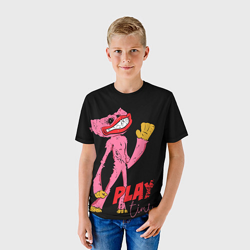 Детская футболка Розовый Хагги Poppy Playtime / 3D-принт – фото 3