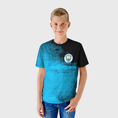 Детская футболка Manchester City голубая форма / 3D-принт – фото 3