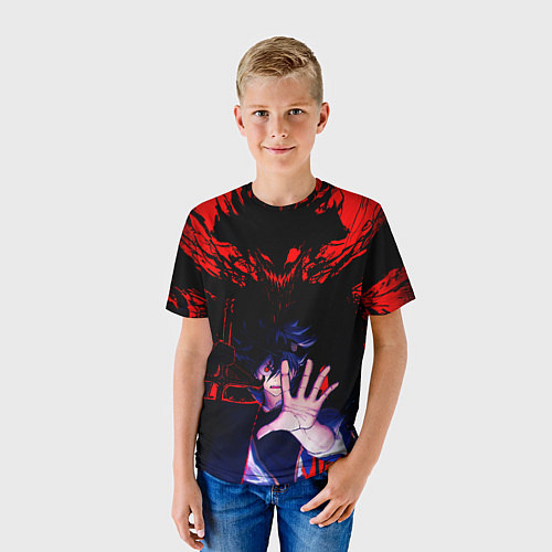 Детская футболка Аста и его черный демон Черный клевер / 3D-принт – фото 3