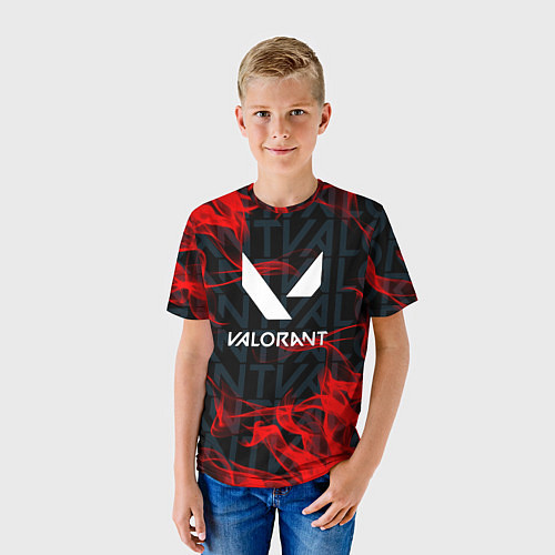 Детская футболка Valorant Fire / 3D-принт – фото 3