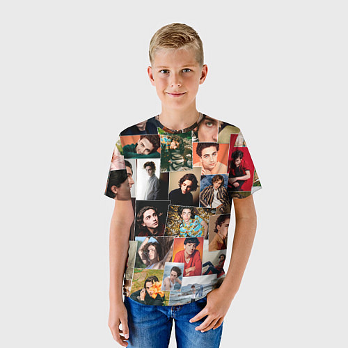 Детская футболка Тимоти цветной коллаж / 3D-принт – фото 3