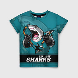 Футболка детская San Jose Sharks, Сан Хосе Шаркс, цвет: 3D-принт