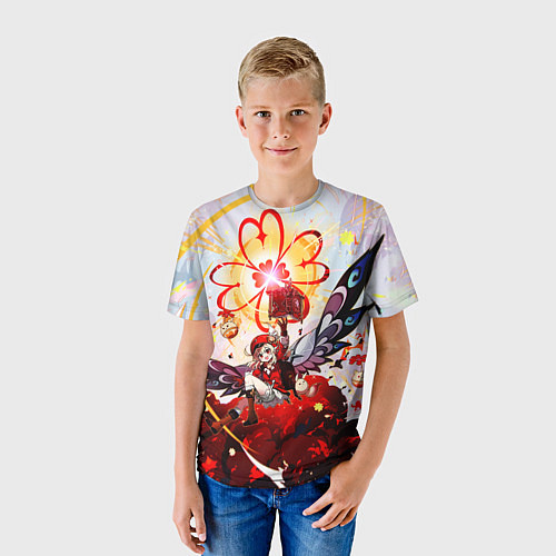 Детская футболка Кли с крыльями при взрыве Genshin Impact / 3D-принт – фото 3